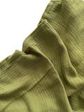 4-Layer 100% Cotton Olive Green Muslin Fabric