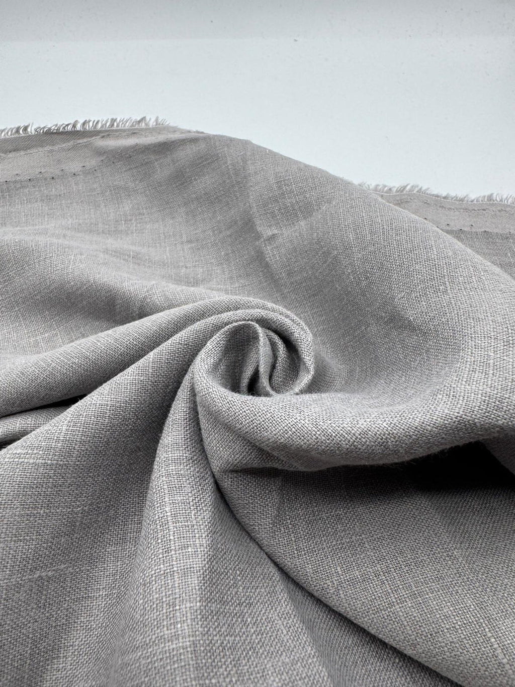 100% Linen Fabric in Light Grey - 57" wide, sold by the yard