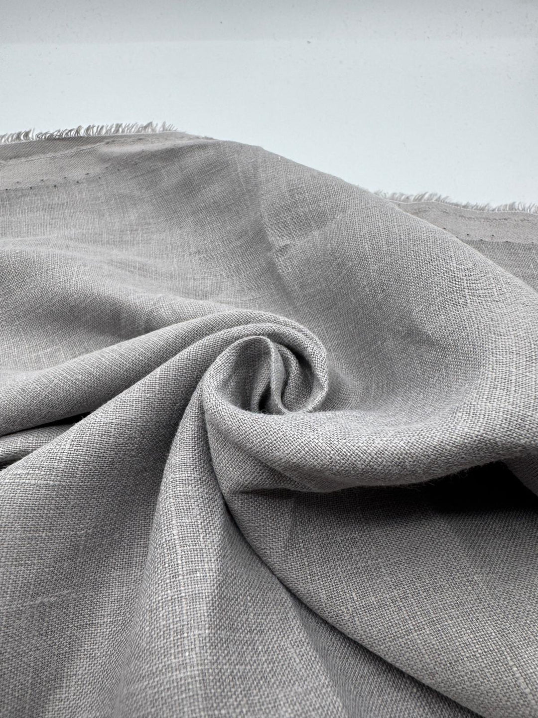 100% Linen Fabric in Light Grey - 57" wide, sold by the yard