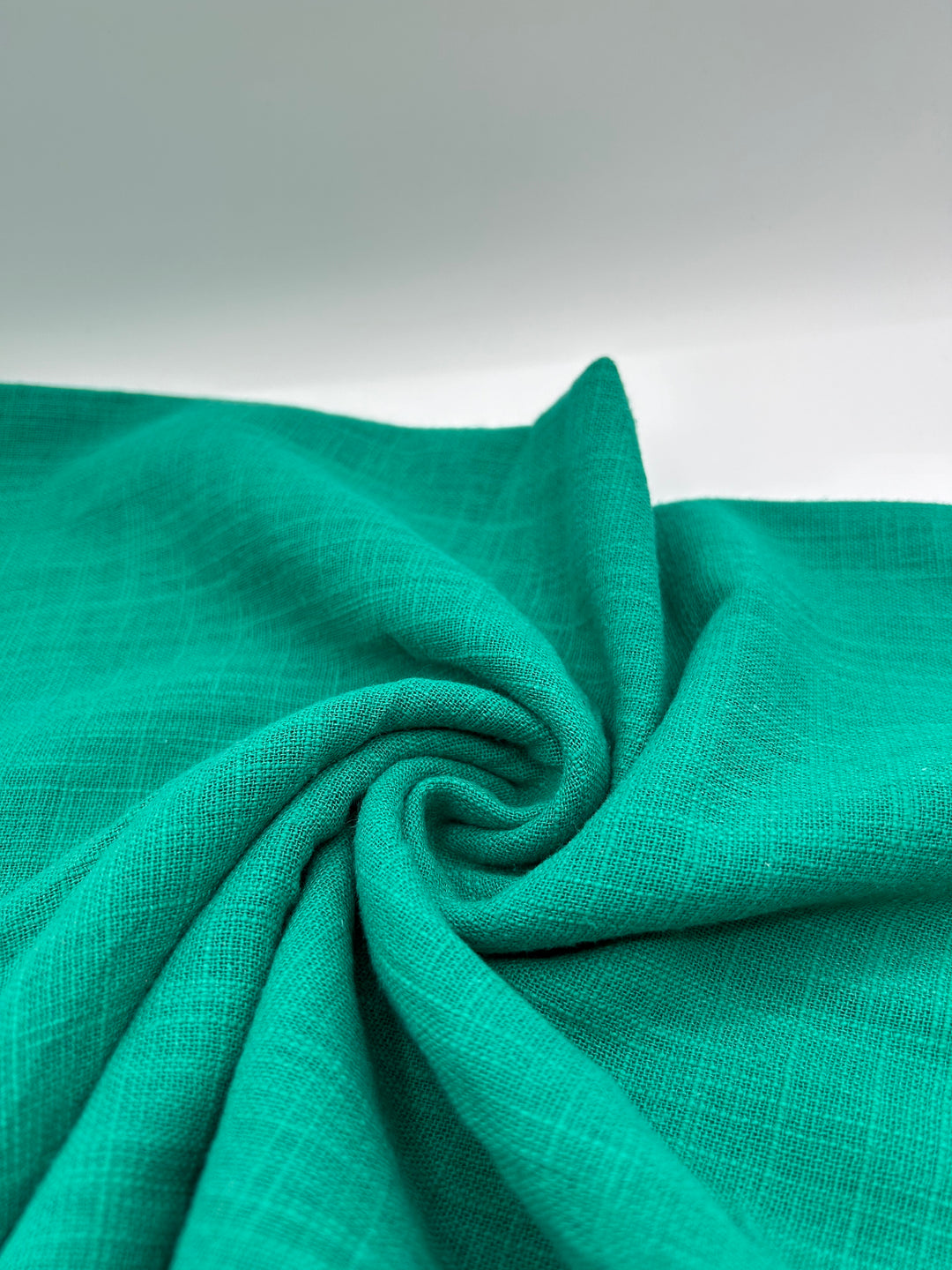 Cotton Linen Fabric in Emerald - 57" wide, sold by the yard