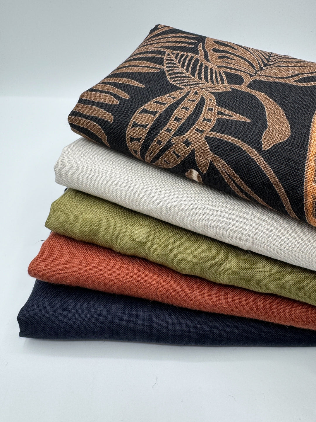 100% Linen Fabric in Raw Navy - 57" wide, sold by the yard