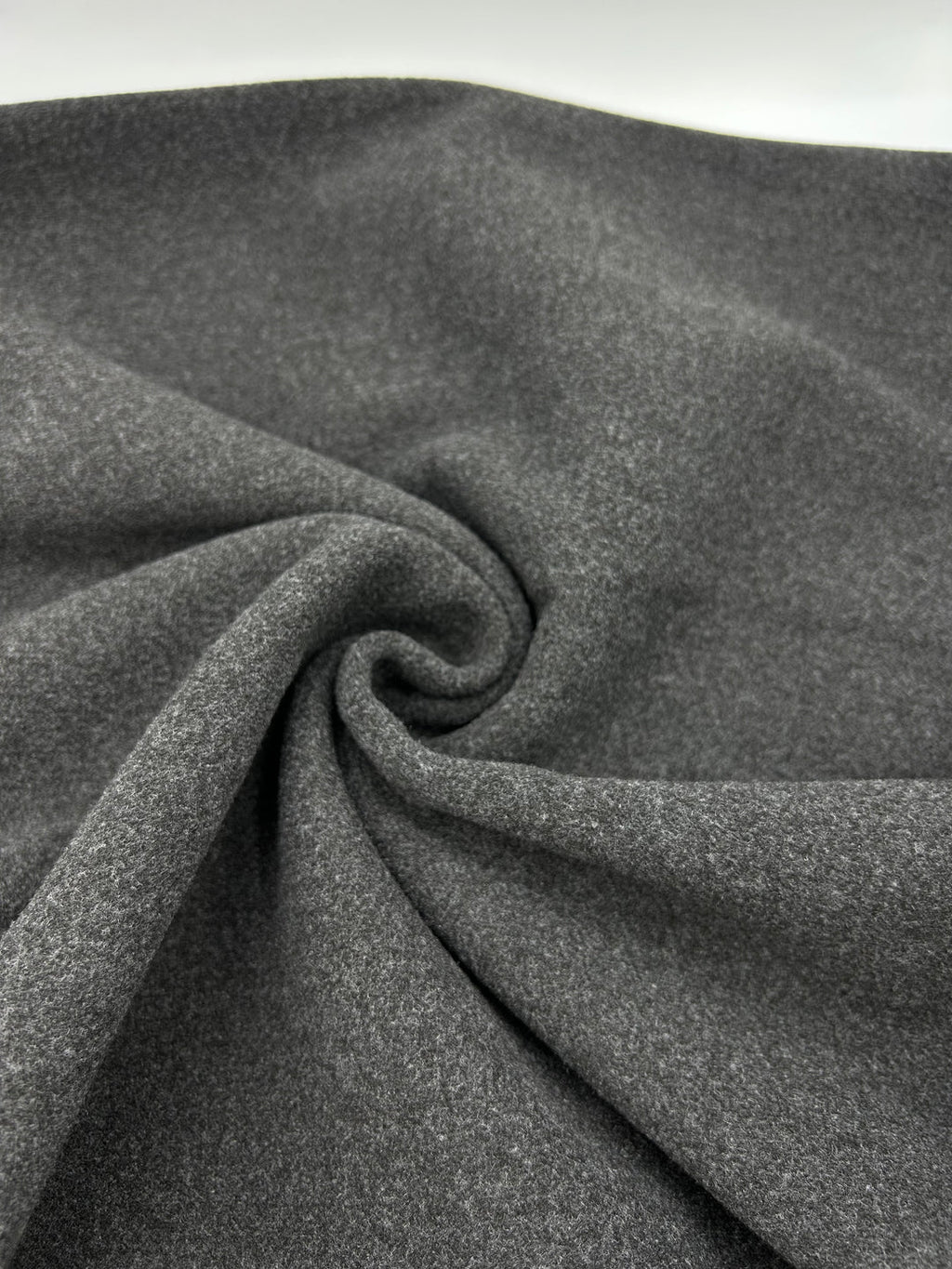 Wool-Blend Coating Fabric in Anthracite - 59" wide, sold by the yard
