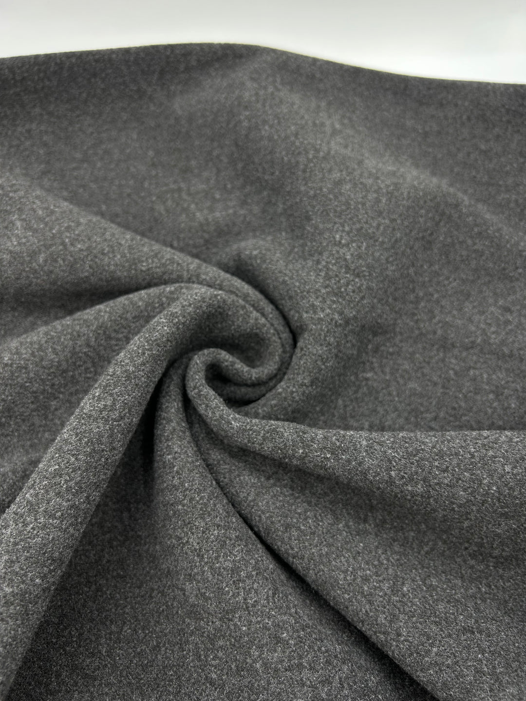 Wool-Blend Coating Fabric in Anthracite - 59" wide, sold by the yard