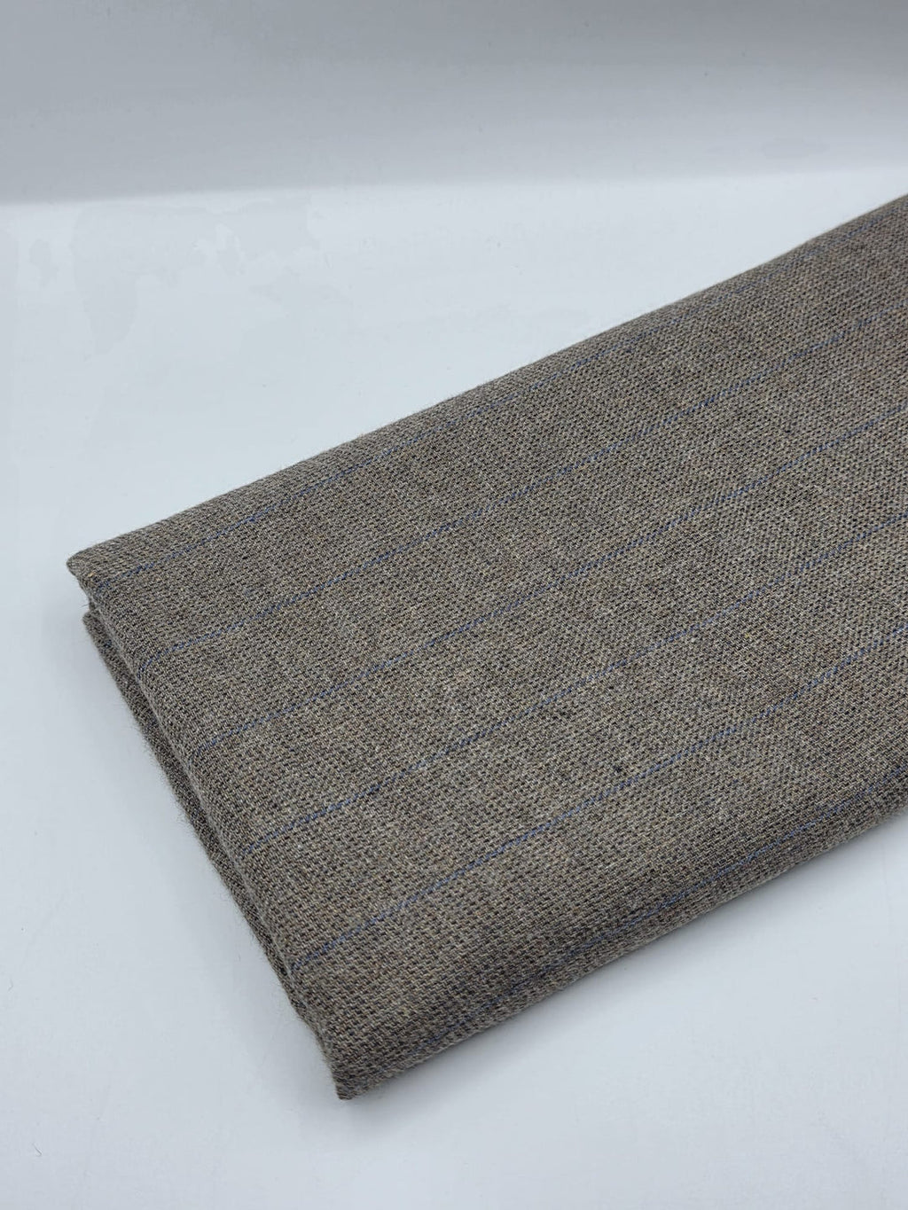Cotton Linen Fabric in Mink Stripe - 57" wide, sold by the yard