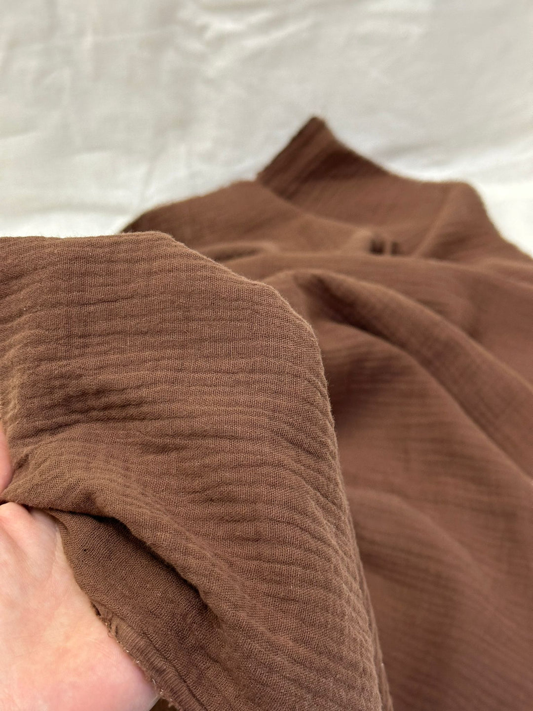 Double Gauze Muslin Fabric in Chestnut - 57" wide, sold by the yard
