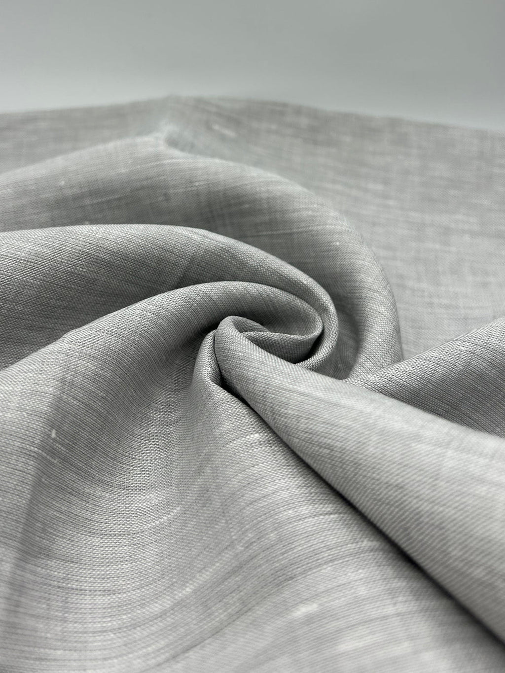 100% Linen Fabric in Grey Melange - 57" wide, sold by the yard