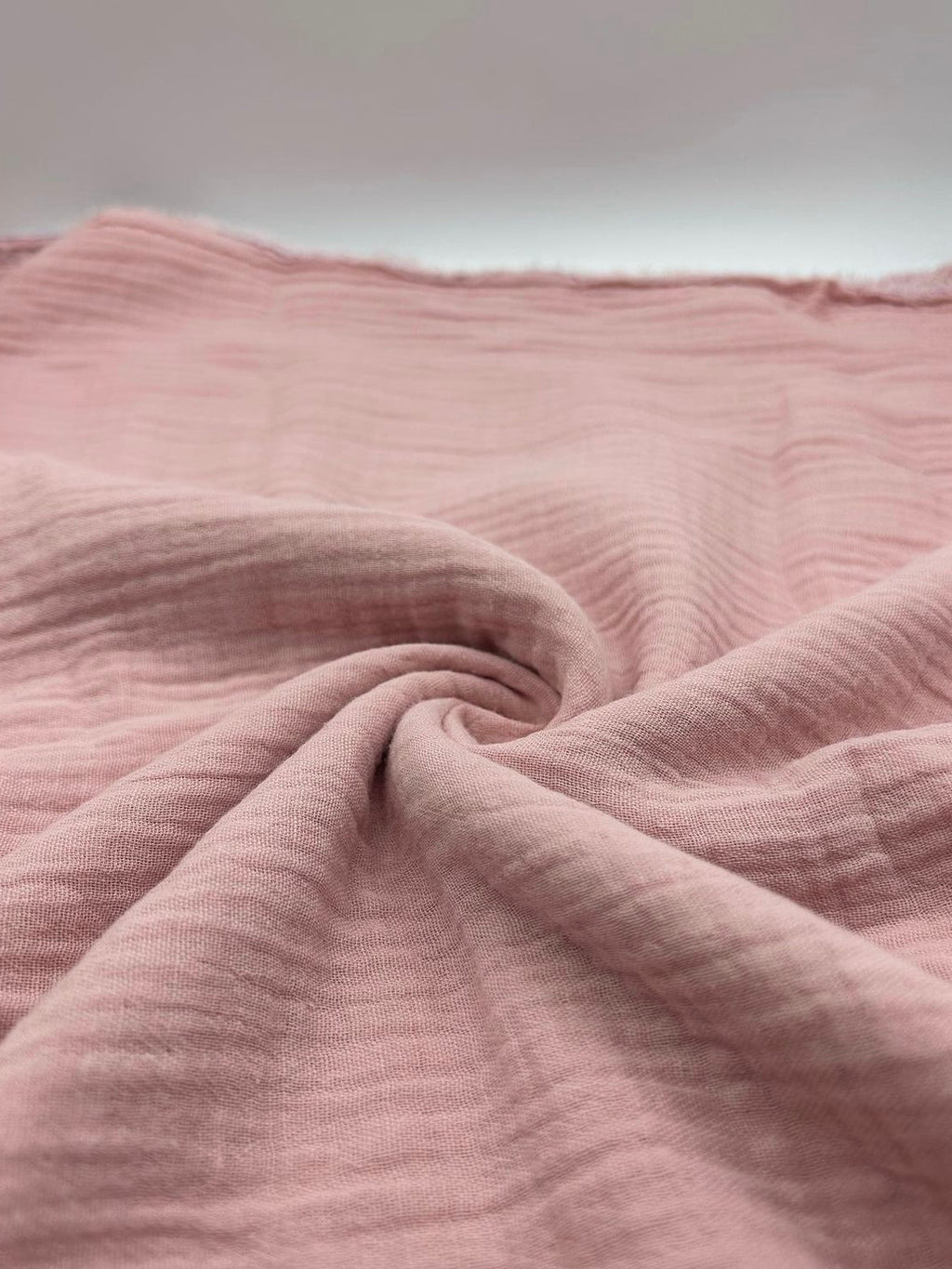 Double Gauze Muslin Fabric in Powder Pink - 57" wide, sold by the yard
