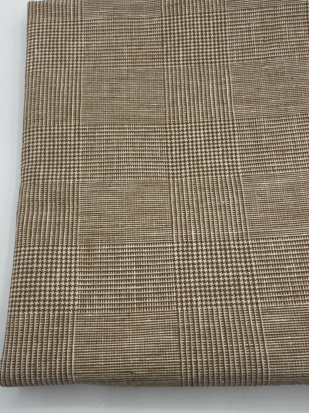 Cotton Linen Fabric in Glen Check - 57" wide, sold by the yard