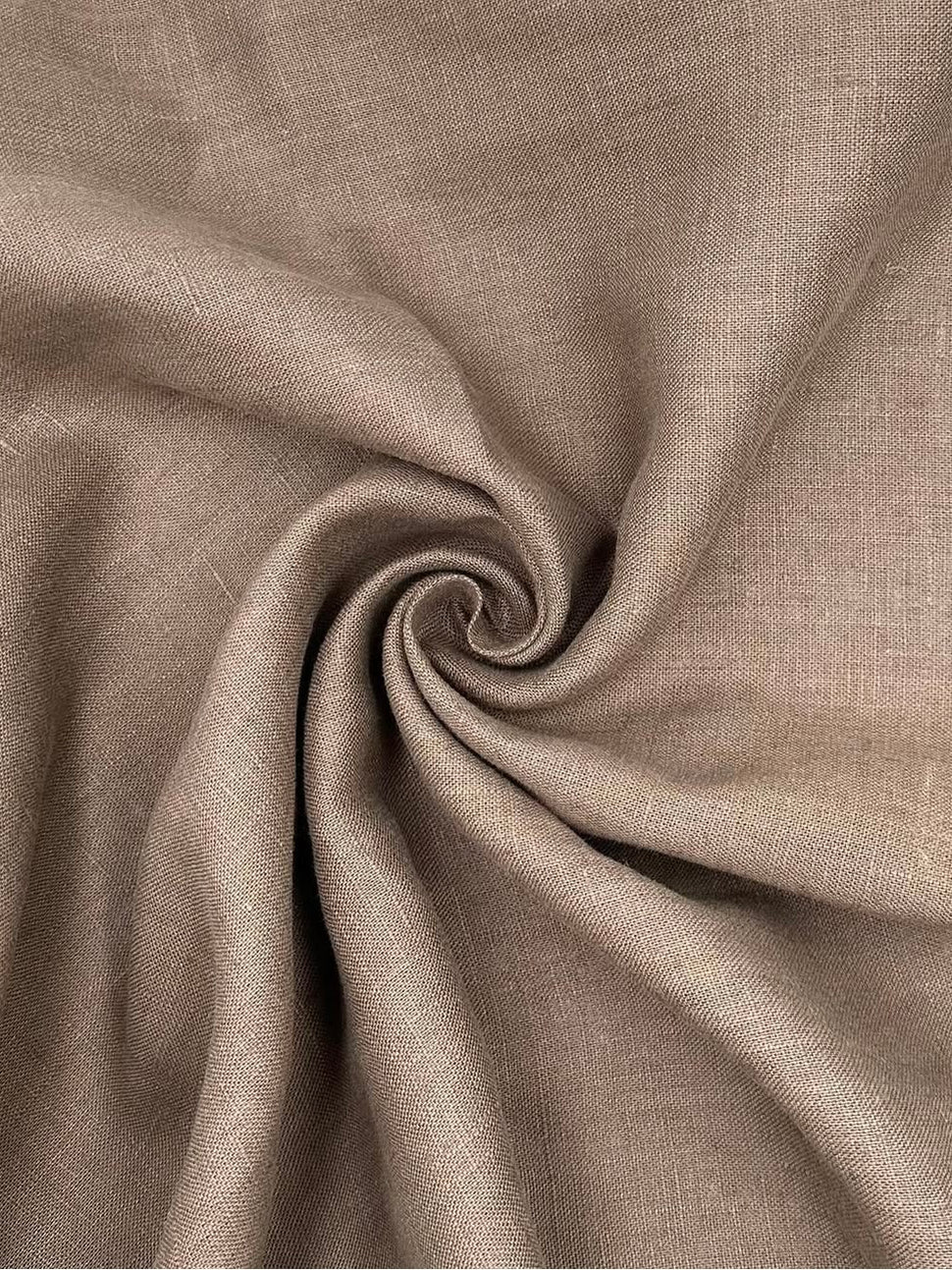 100% Linen Fabric in Mushroom - 57" wide, sold by the yard