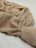 Double Gauze Muslin Fabric in Beige - 57" wide, sold by the yard