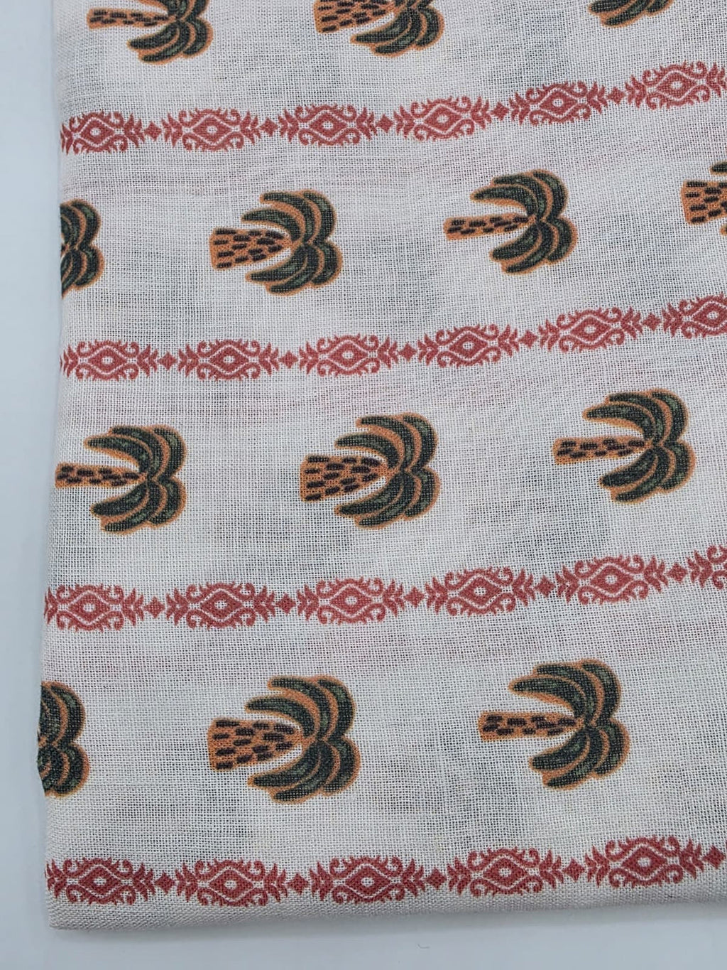 Printed Cotton Linen Fabric in Anatolian Tulip - 57" wide, sold by the yard