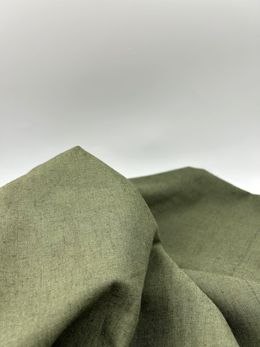 Cotton Linen Fabric in Khaki - 57" wide, sold by the yard
