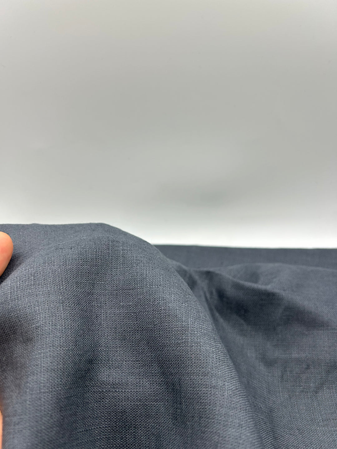100% Linen Fabric in Steel Blue - 57" wide, sold by the yard