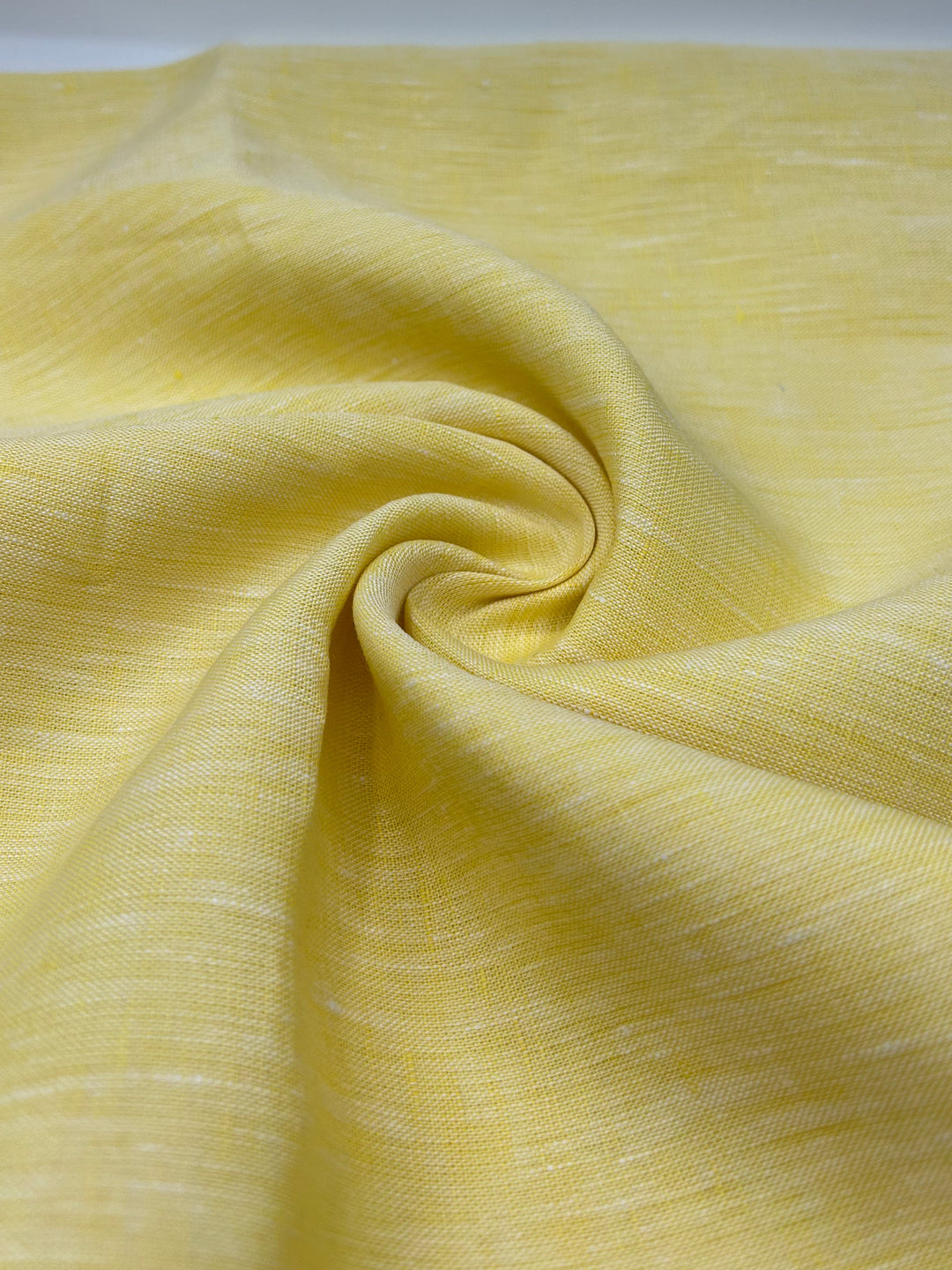 100% Linen Fabric in Yellow Melange - 57" wide, sold by the yard
