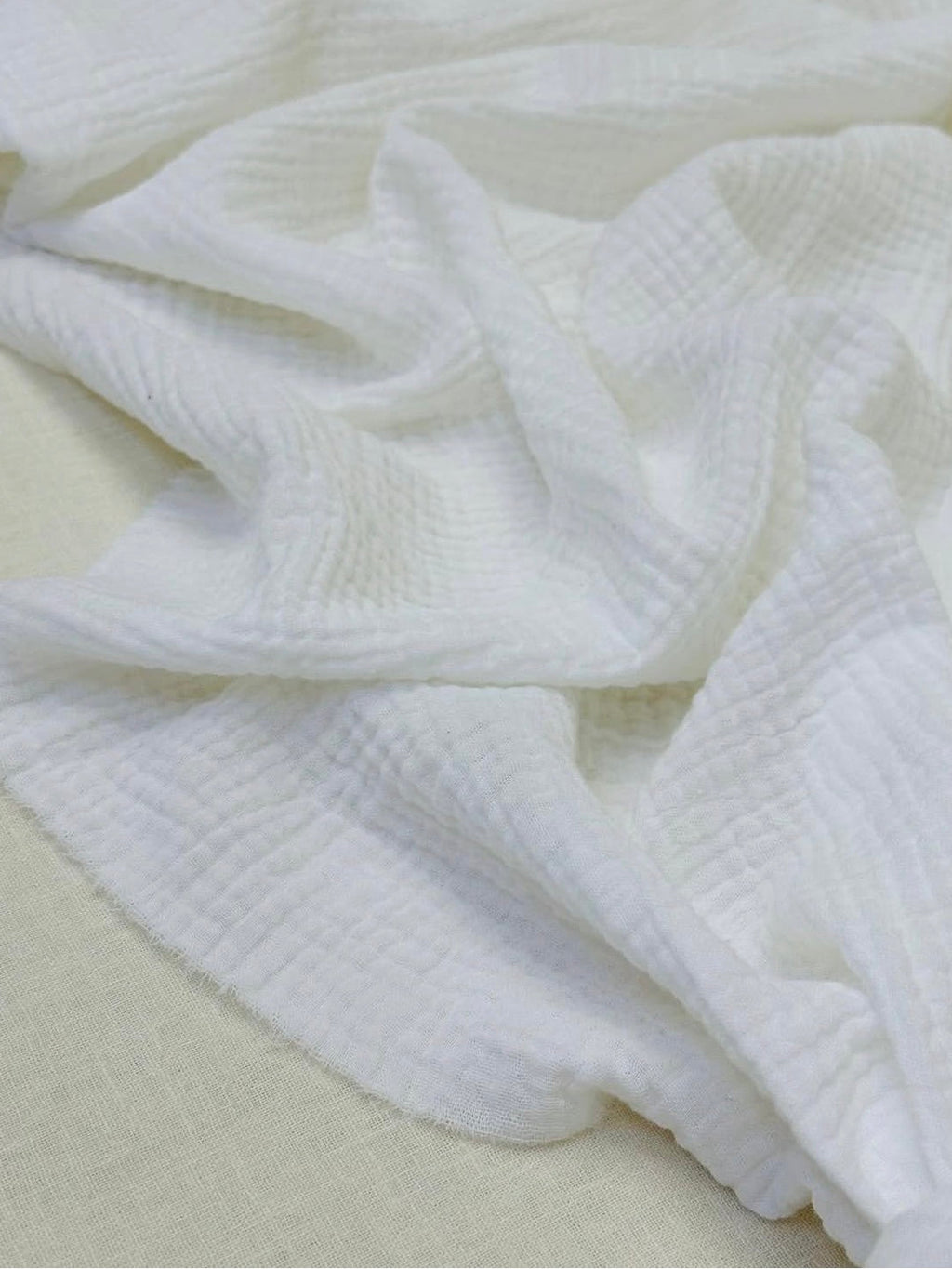 Double Gauze Muslin Fabric in Off-White - 57" wide, sold by the yard