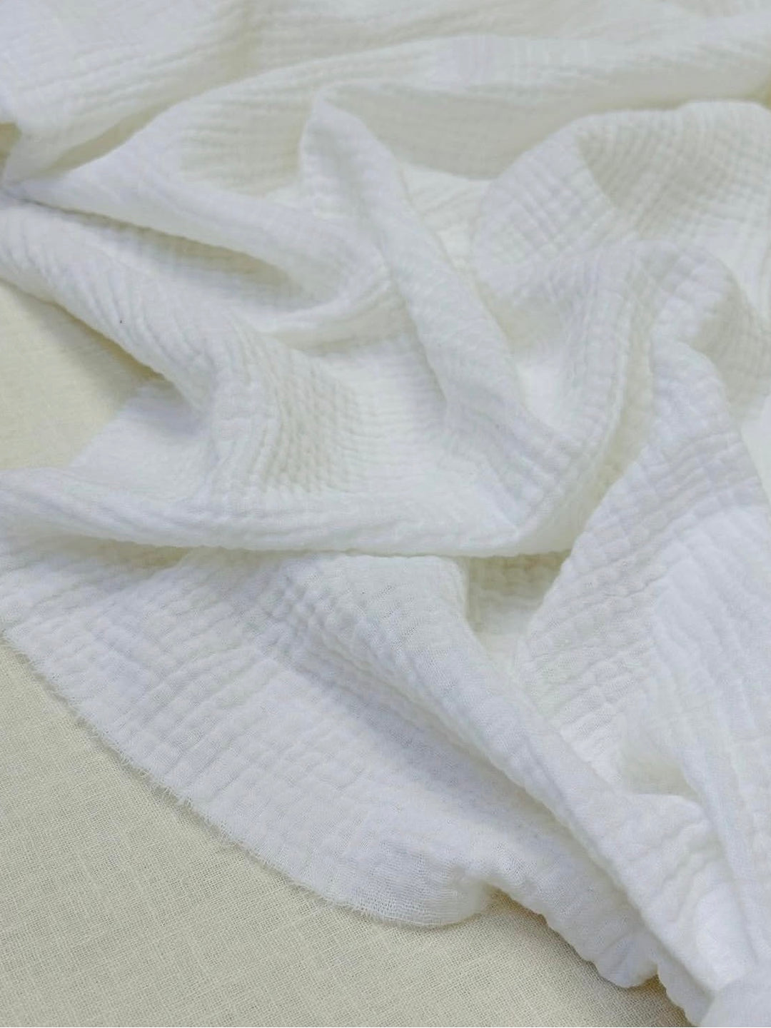 Double Gauze Muslin Fabric in Off-White - 57" wide, sold by the yard