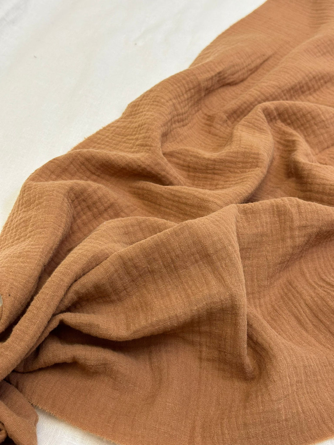 Double Gauze Muslin Fabric in Camel - 57" wide, sold by the yard