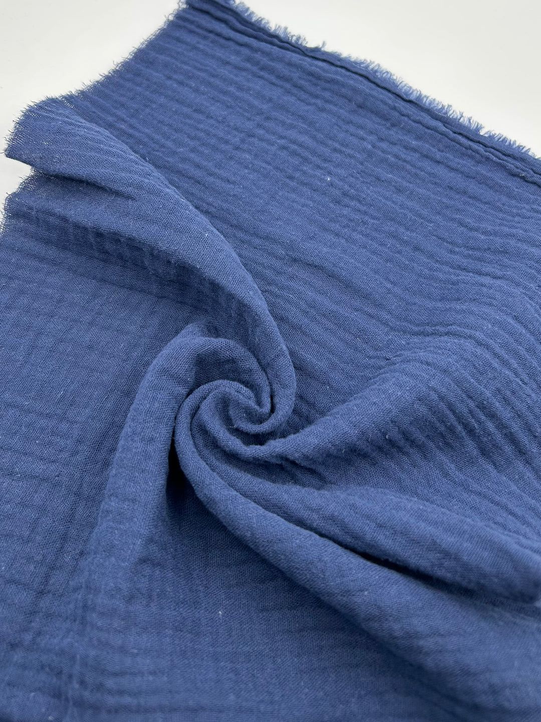 Double Gauze Muslin Fabric in Navy - 57" wide, sold by the yard