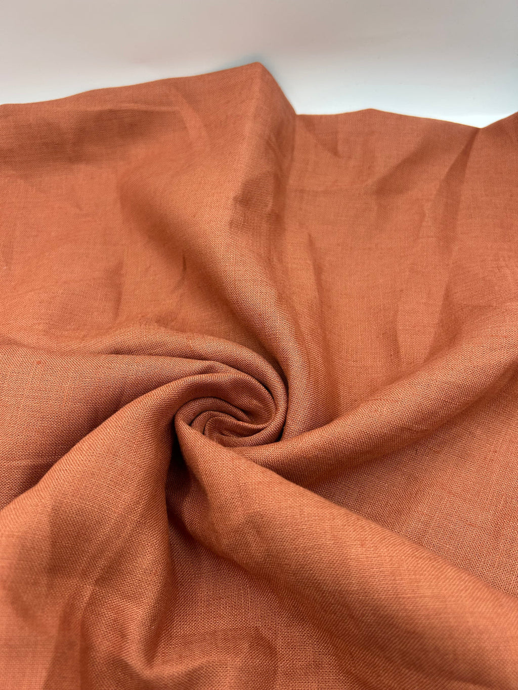 100% Linen Fabric in Terracotta - 57" wide, sold by the yard