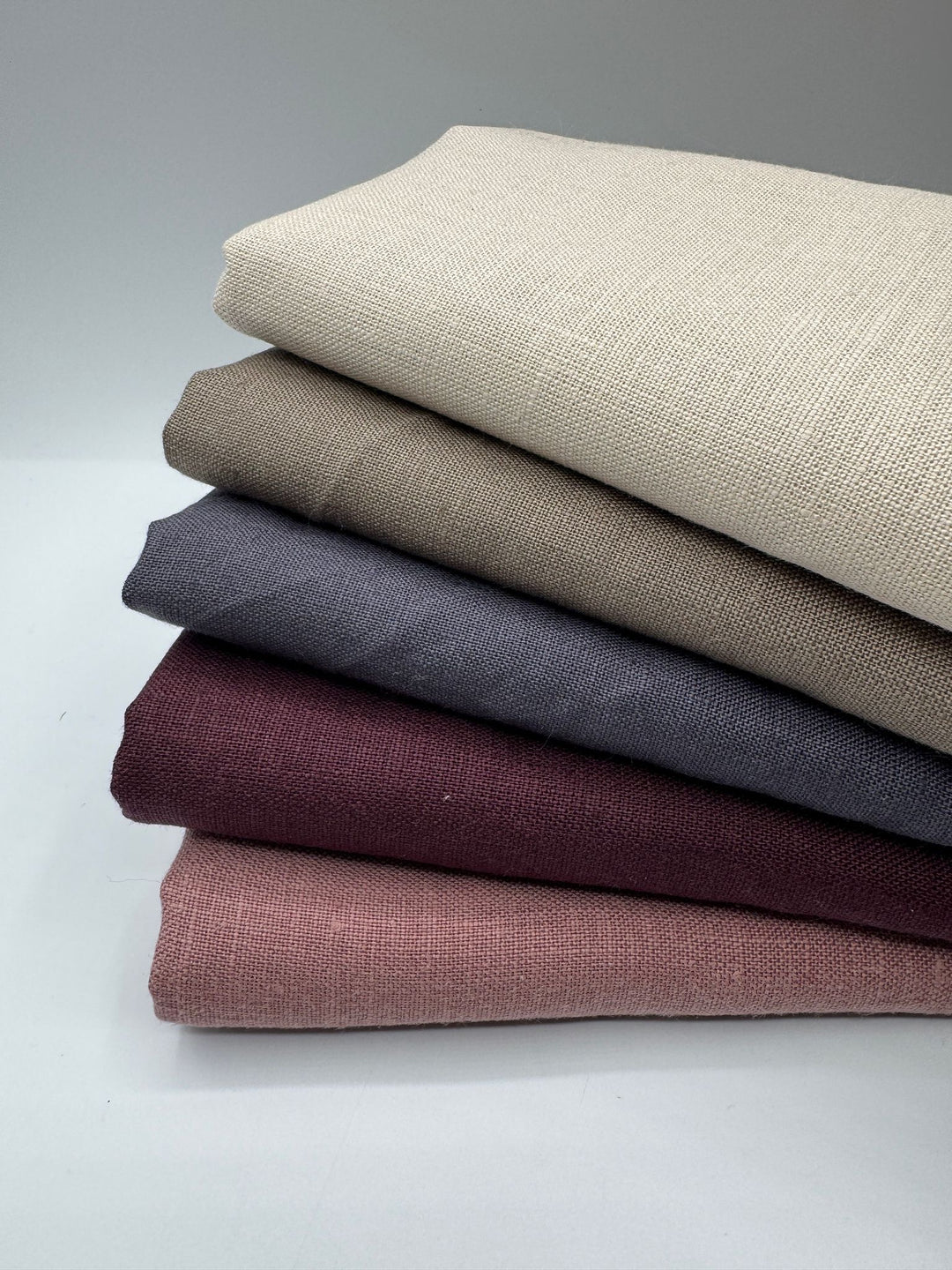 100% Linen Fabric in Mink - 57" wide, sold by the yard