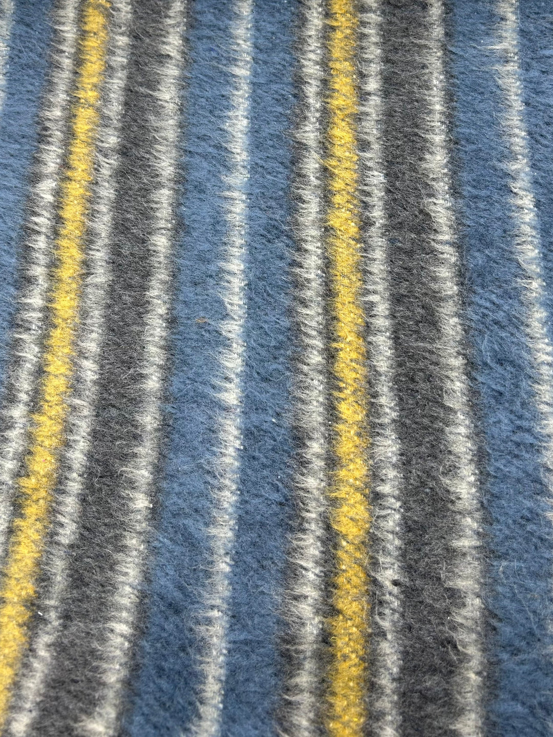 Brushed Bouclé Fabric in Blue & Gold - 59" wide, sold by the yard