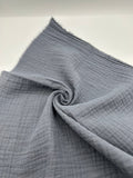 Double Gauze Muslin Fabric in Grey - 57" wide, sold by the yard