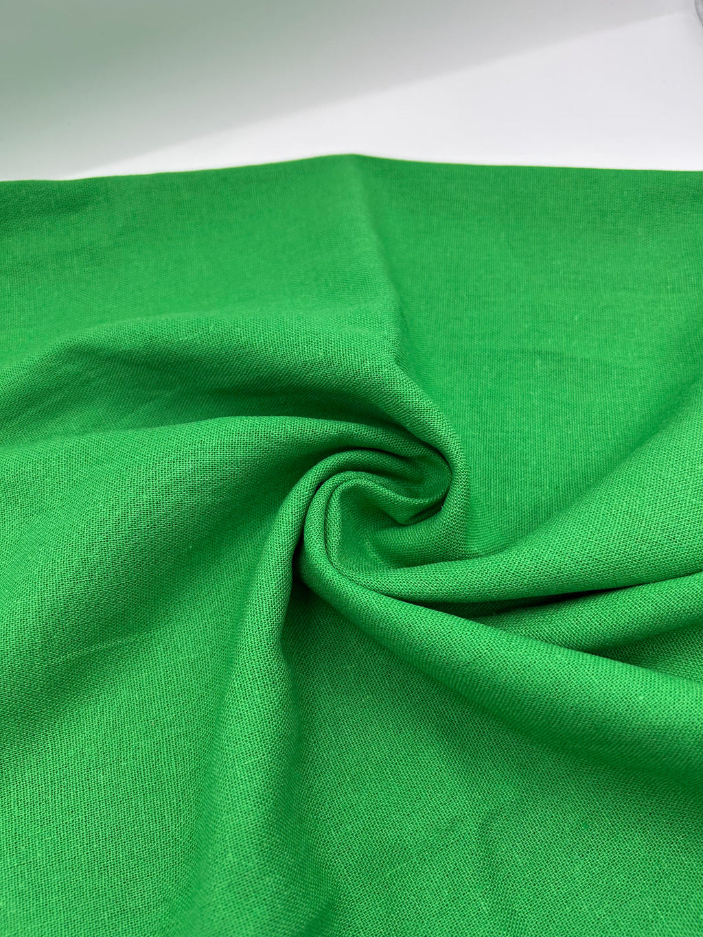 Viscose Linen Fabric in Benetton Green - 57" wide, sold by the yard