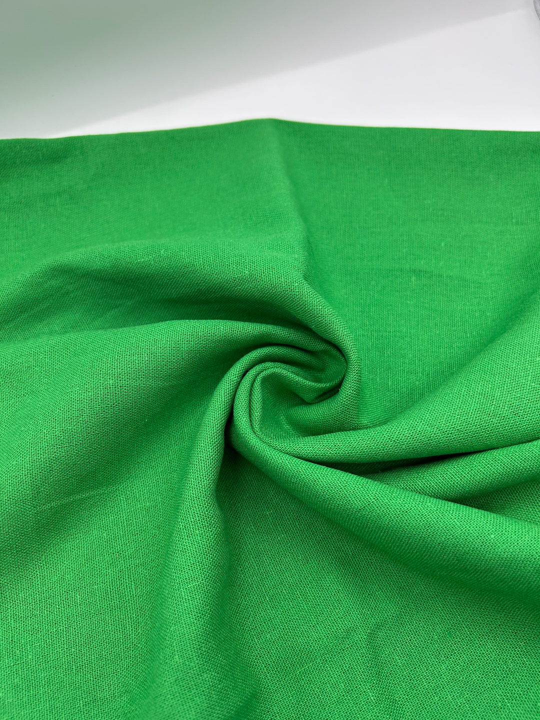 Viscose Linen Fabric in Benetton Green - 57" wide, sold by the yard
