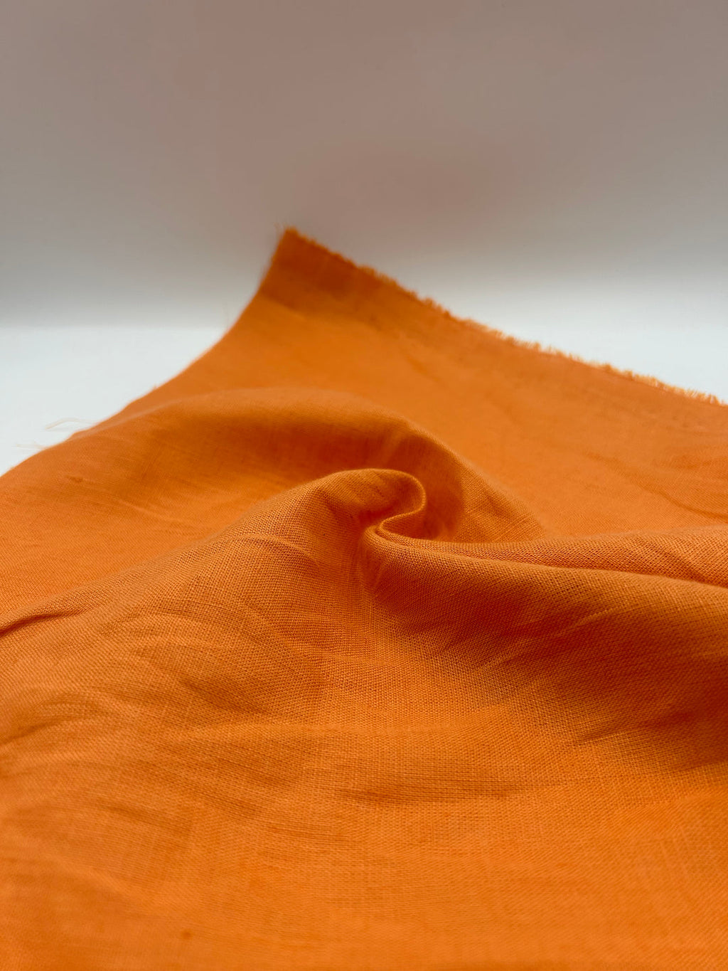 100% Linen Fabric in Orange - 57" wide, sold by the yard