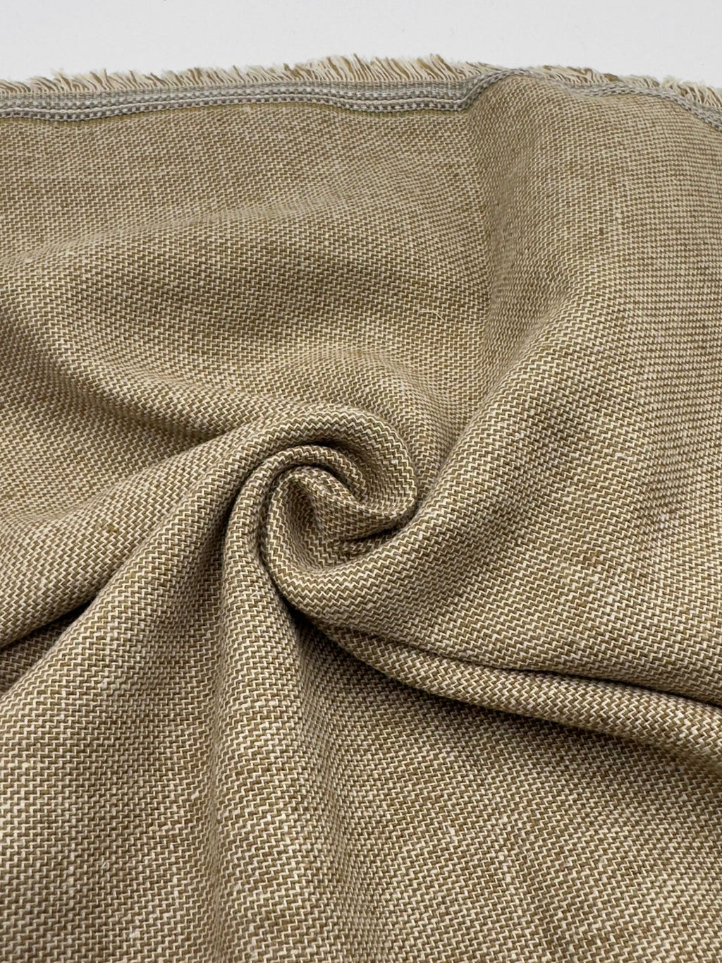 Cotton Linen Fabric in Wheat Melange - 57" wide, sold by the yard