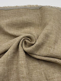 Cotton Linen Fabric in Wheat Melange - 57" wide, sold by the yard