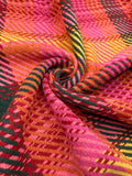 Wool-Blend Coating Fabric in Sunset Plaid - 59" wide, sold by the yard