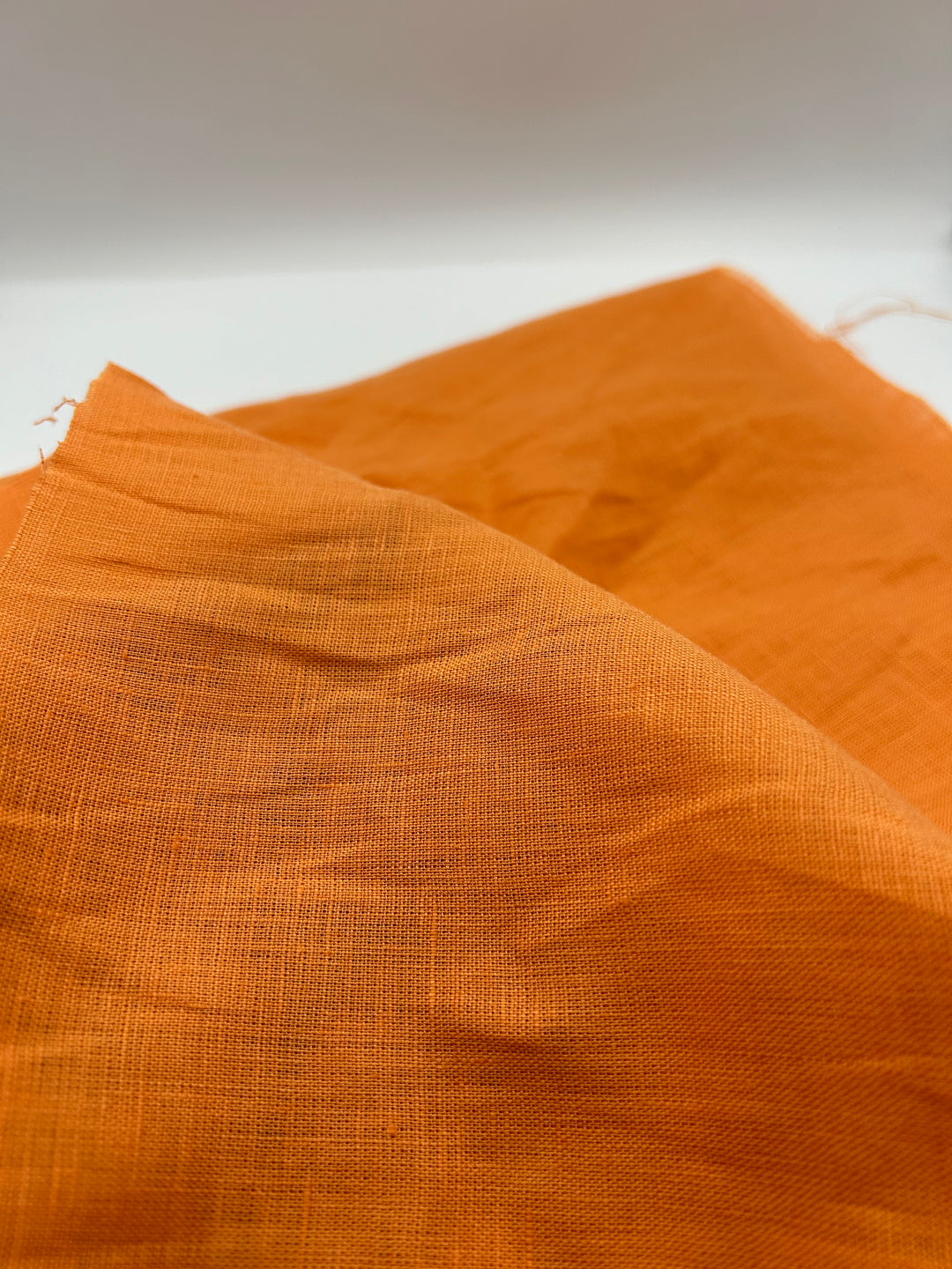 100% Linen Fabric in Orange - 57" wide, sold by the yard