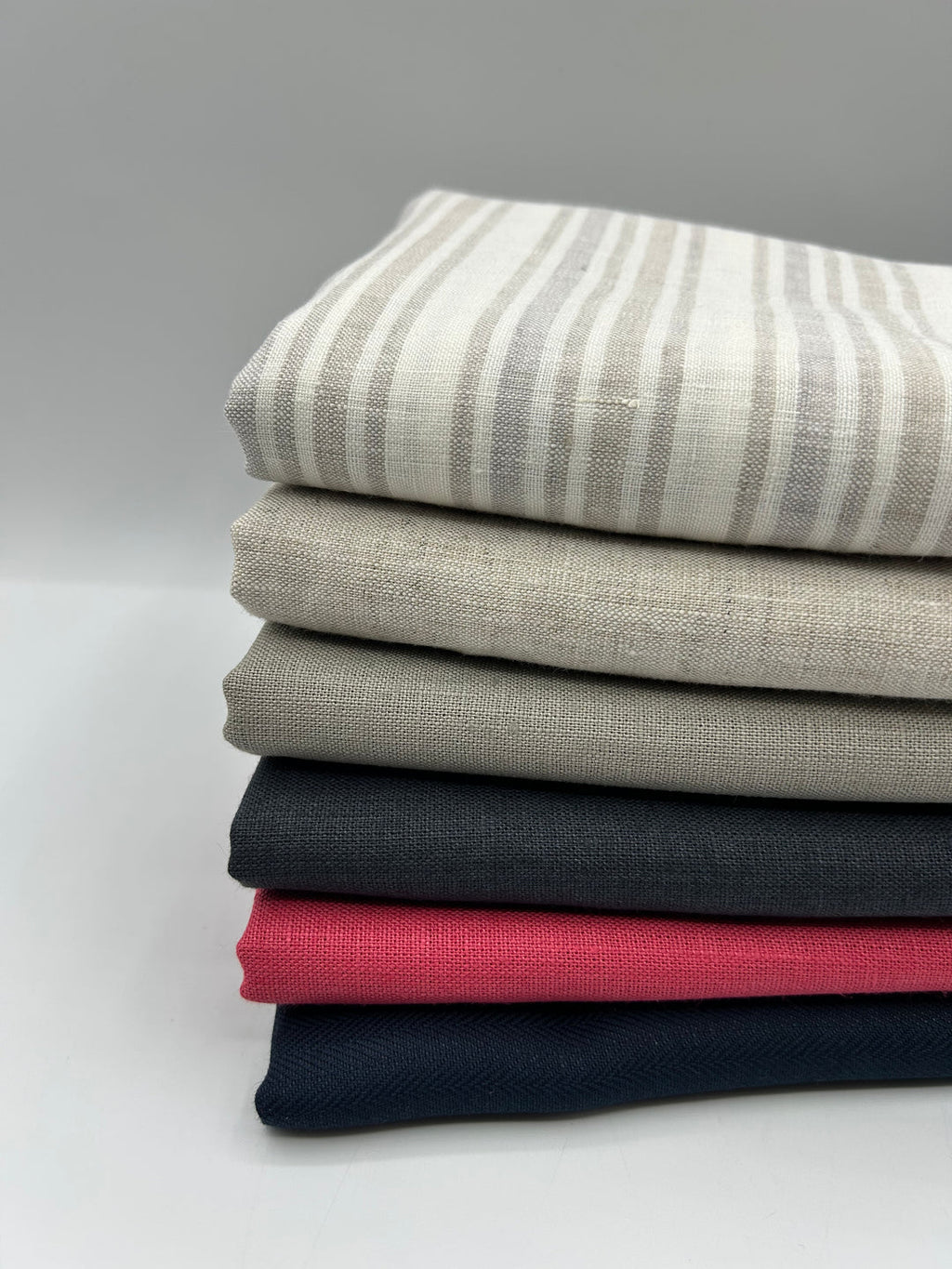 100% Linen Fabric in Steel Blue - 57" wide, sold by the yard