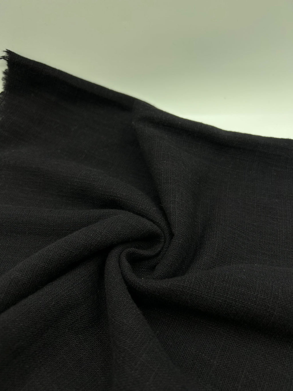 Cotton Linen Fabric in Black - 57" wide, sold by the yard