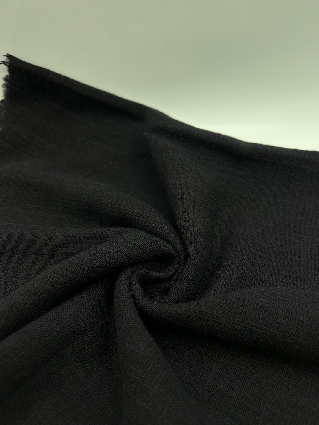 Cotton Linen Fabric in Black - 57" wide, sold by the yard