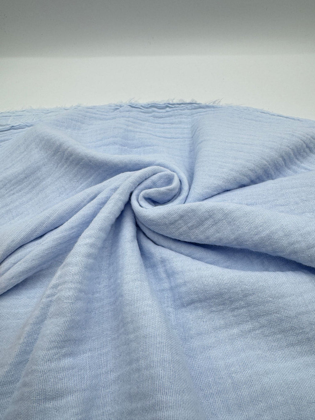Double Gauze Muslin Fabric in Baby Blue - 57" wide, sold by the yard