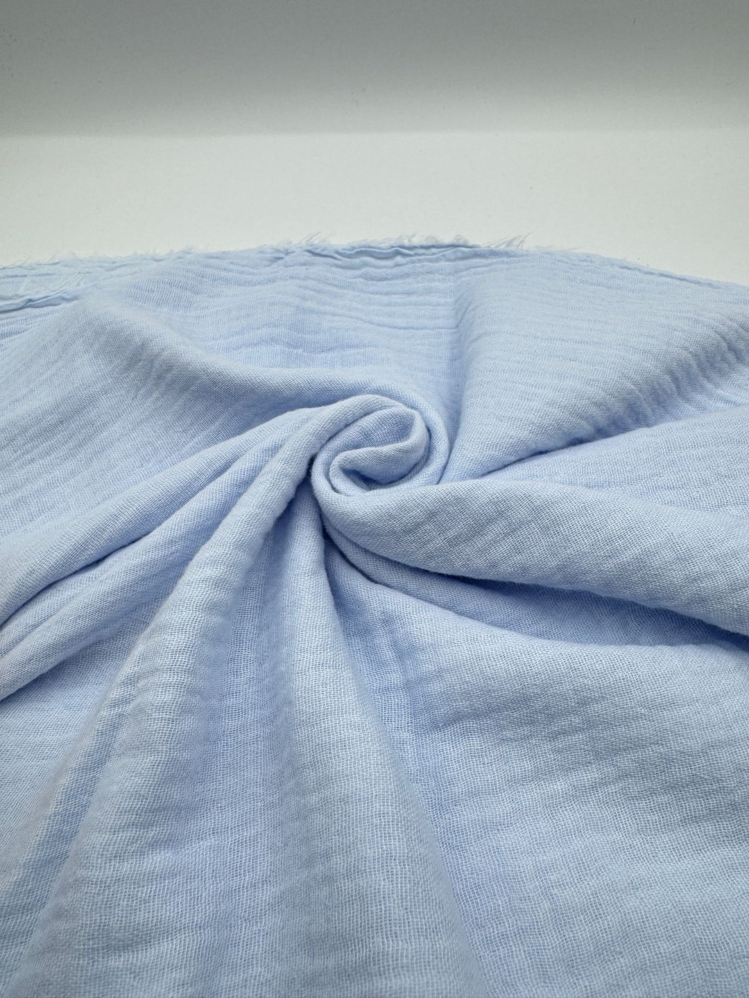 Double Gauze Muslin Fabric in Baby Blue - 57" wide, sold by the yard