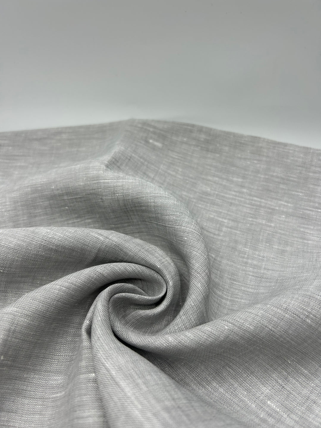 100% Linen Fabric in Grey Melange - 57" wide, sold by the yard
