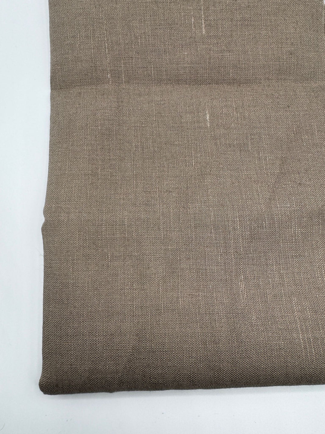 100% Linen Fabric in Mink - 57" wide, sold by the yard