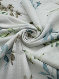 Printed Cotton Linen Fabric in Meadow Sprig - 57" wide, sold by the yard