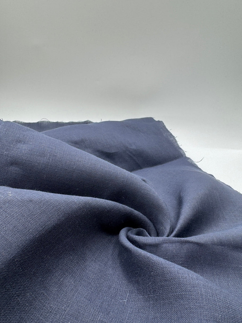 100% Linen Fabric in Raw Navy - 57" wide, sold by the yard