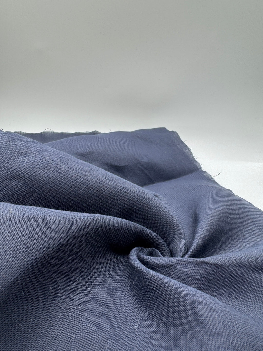 100% Linen Fabric in Raw Navy - 57" wide, sold by the yard