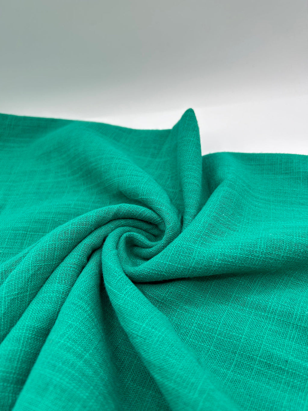 Cotton Linen Fabric in Emerald - 57" wide, sold by the yard