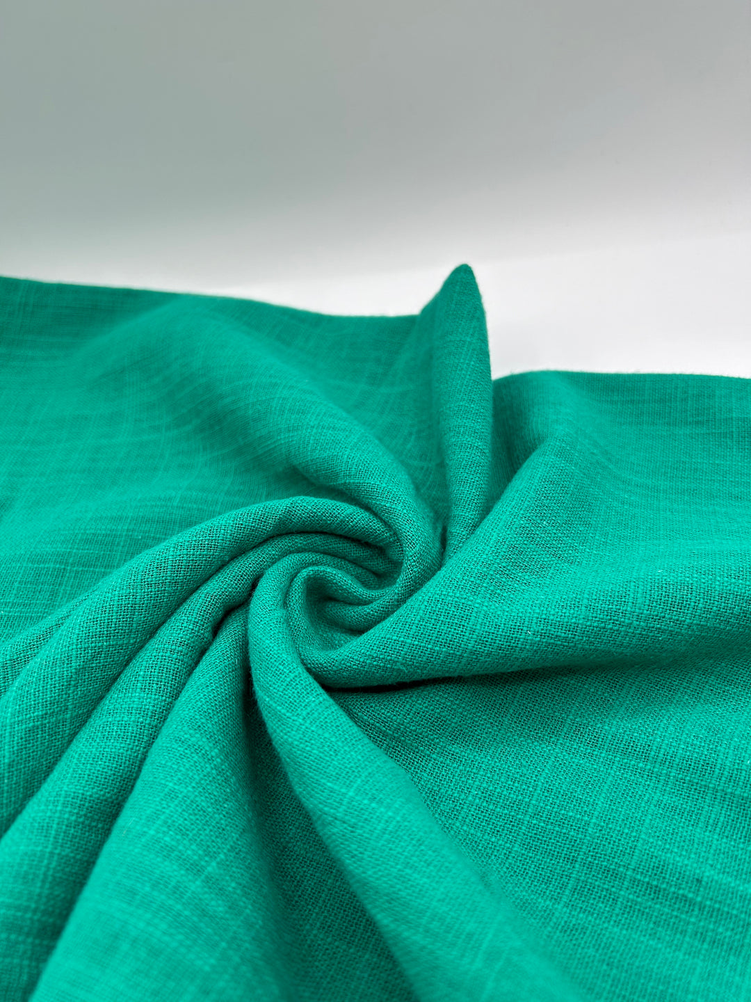 Cotton Linen Fabric in Emerald - 57" wide, sold by the yard