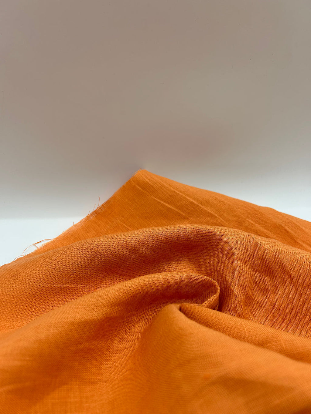 100% Linen Fabric in Orange - 57" wide, sold by the yard
