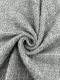 Bouclé Tweed Fabric in Light Grey - 59" wide, sold by the yard