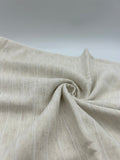 Viscose Linen Fabric in Natural Stripe - 57" wide, sold by the yard
