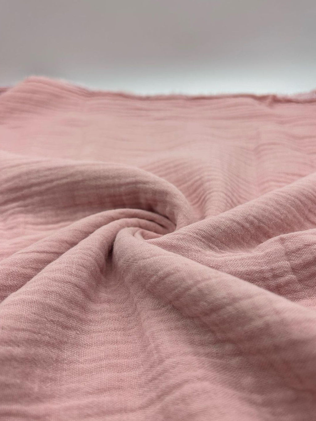 Double Gauze Muslin Fabric in Powder Pink - 57" wide, sold by the yard