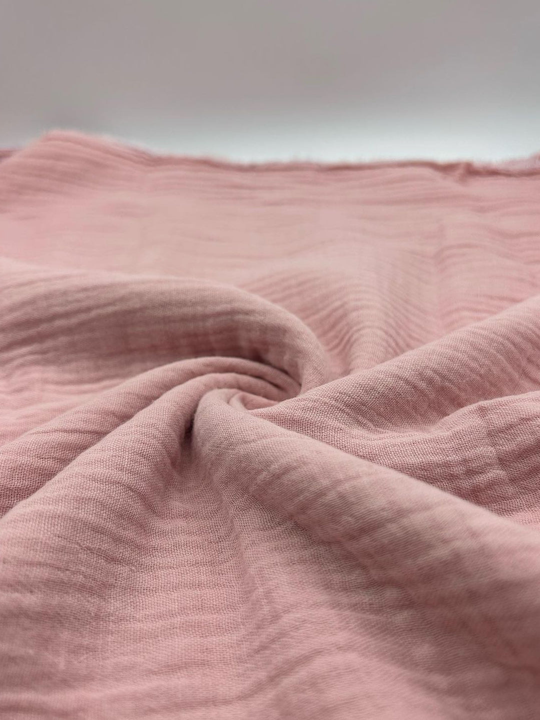 Double Gauze Muslin Fabric in Powder Pink - 57" wide, sold by the yard
